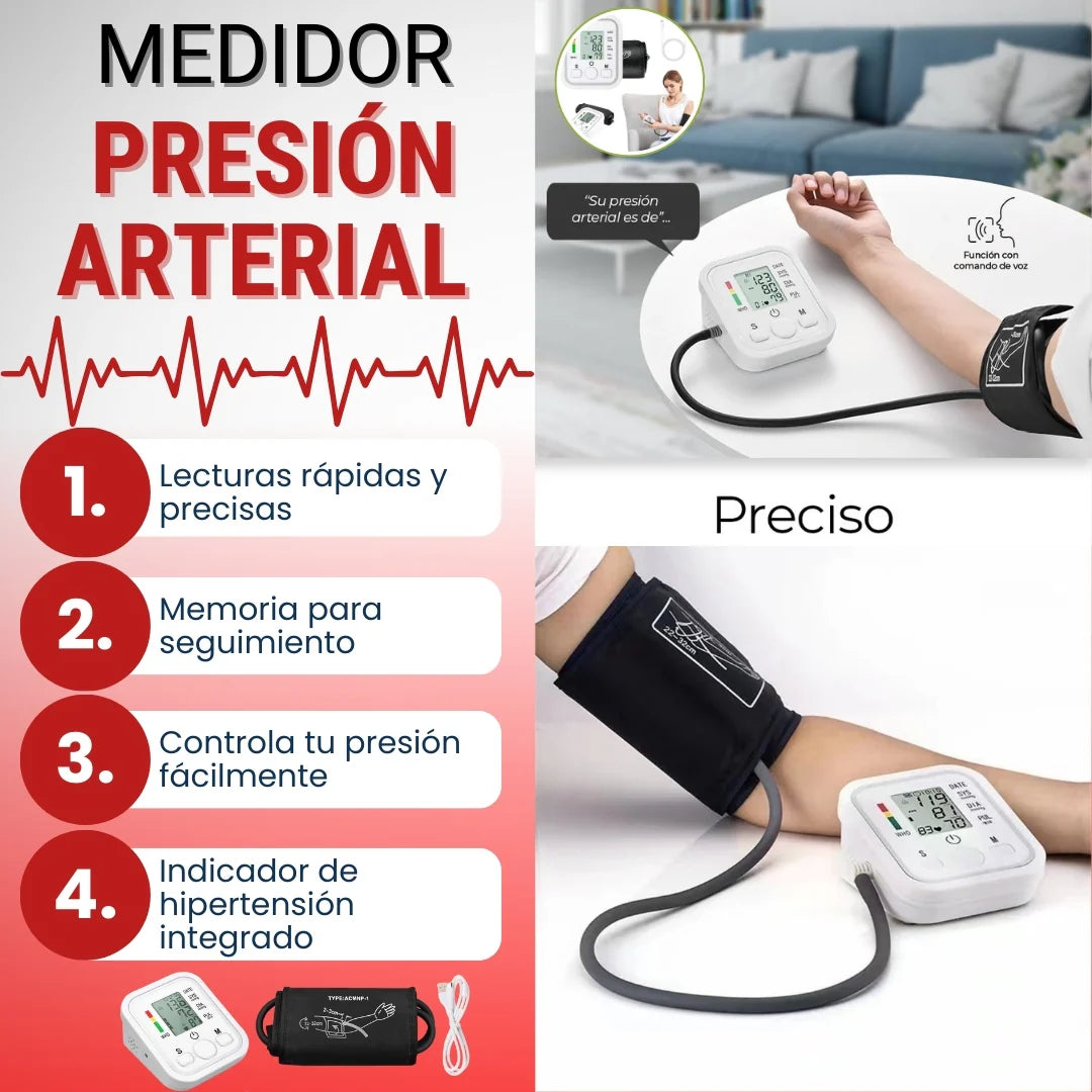 Monitor de Presión Arterial Digital en Muñeca