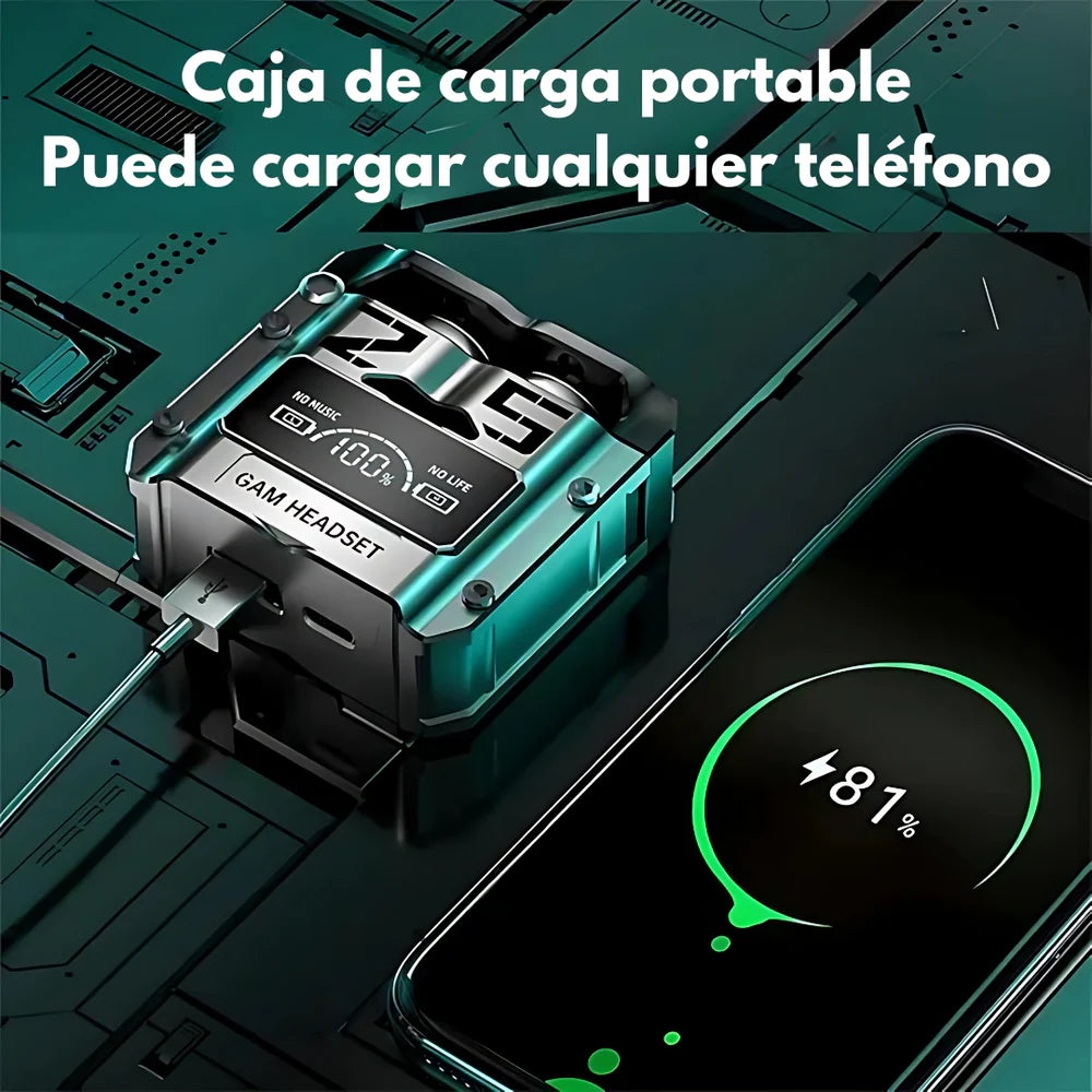 🎧 Auriculares Inalámbricos M25 – Sonido potente, estilo gamer y libertad total 🎧