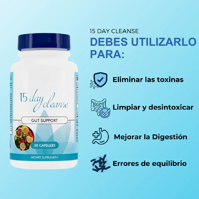 15 DAYS CLEANSE - ELIMINA TOXINAS REDUCTOR