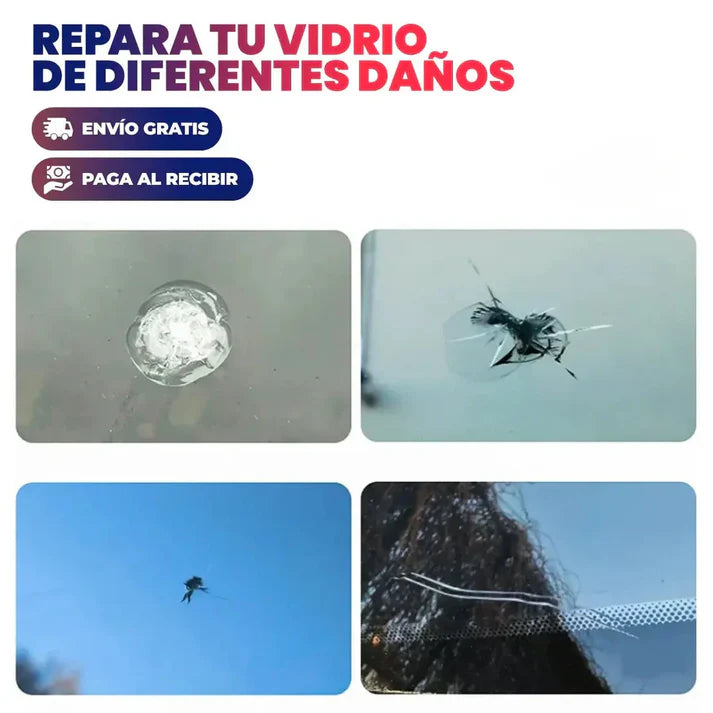 Kit Reparador de parabrisas y vidrios para autos