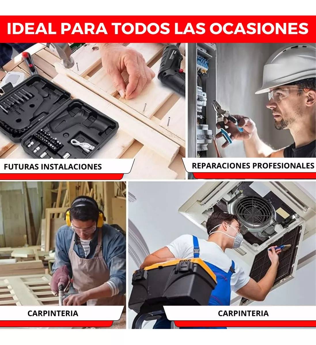 DESTORNILLADOR INALAMBRICO 47 PIEZAS + Envio GRATIS