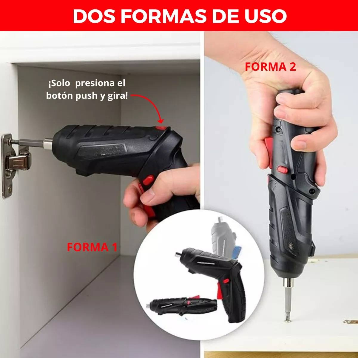 DESTORNILLADOR INALAMBRICO 47 PIEZAS + Envio GRATIS