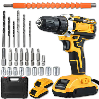 Taladro Inalámbrico Amarillo de Doble Batería + Envio GRATIS