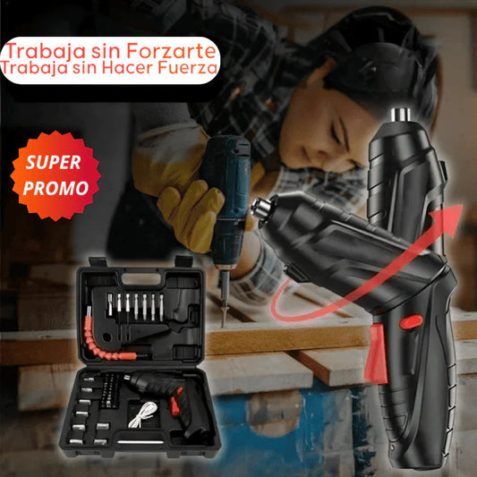 DESTORNILLADOR INALAMBRICO 47 PIEZAS + Envio GRATIS