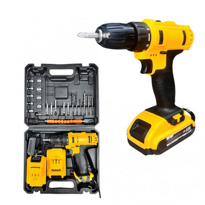 Taladro Inalámbrico Amarillo de Doble Batería + Envio GRATIS