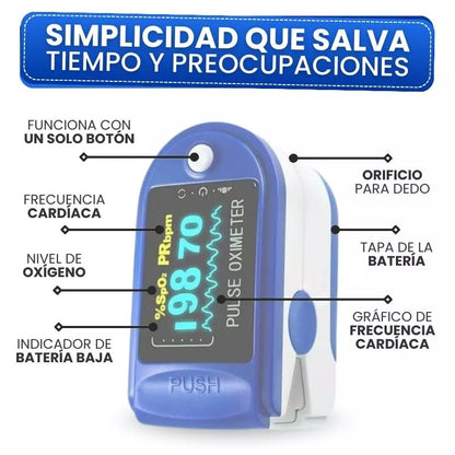 OXÍMETRO | Mide Glucosa, Oxígeno y Pulso