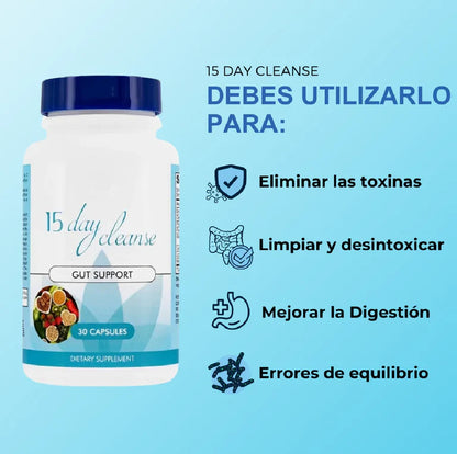 15 DAYS CLEANSE - ELIMINA TOXINAS REDUCTOR