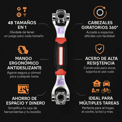 La Solución Ligera y Completa: 48 Herramientas en una Sola Llave